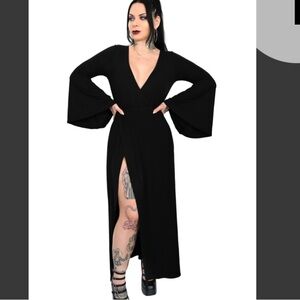 FOXBLOOD Discontinued Cassandra Bell Sleeve Maxi Dress